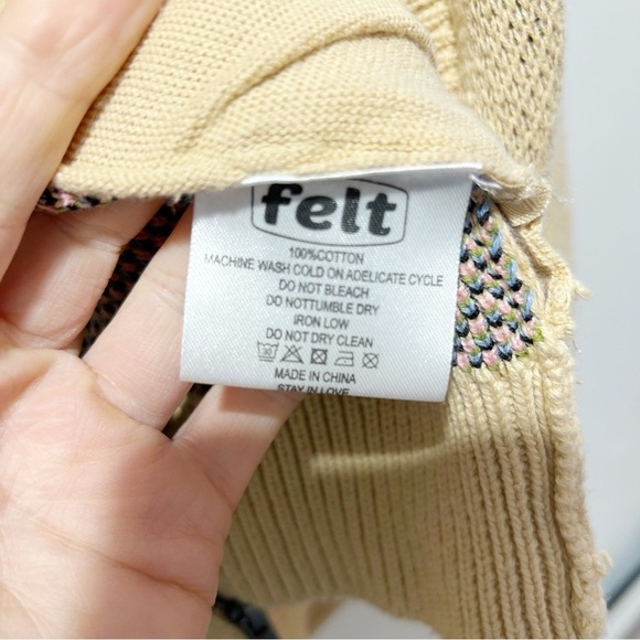 Felt For Every Living Thing Web Knit Sweater Size Large Butterfly Cardigan - Picture 8 of 16